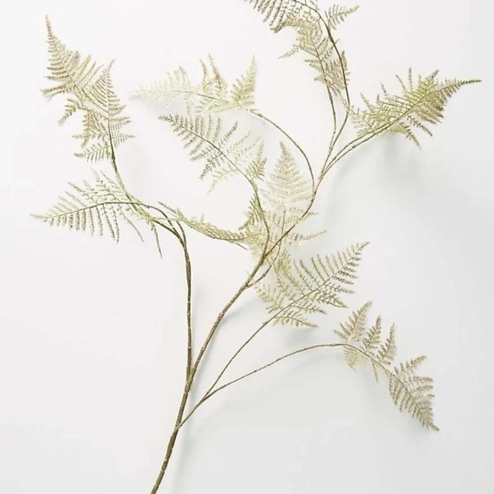 Anthropologie Gold Faux Fern Branch (One)